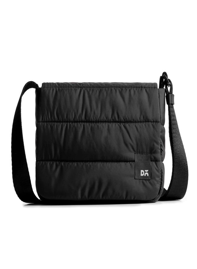 DailyObjects Black Wing Crossbody Bag for Men and Women|Adjustable Shoulder Strap|Lightweight|Black Recycled Nylon Sling Bag|Zippered Main Compartment & Slip Pockets| For Daily Use/Travel/work - Image 1